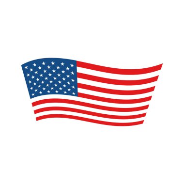 ABD Bağımsızlık Günü 4 Temmuz tatili. Amerika Birleşik Devletleri bayrağı. Mutlu bağımsızlık günü afiş. Anma günü. Amerikan geçmişi. Vektör çizimi.