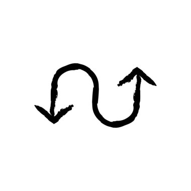 Ok büyük siyah simge. Ok simgesi. Imleç. Modern basit oklar. Vektör çizimi.