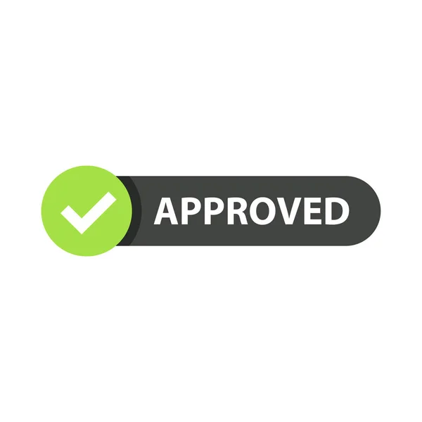 Approved and rejected. Approved or Certified icon. Green approval sign vector with check mark. Vector illustration.