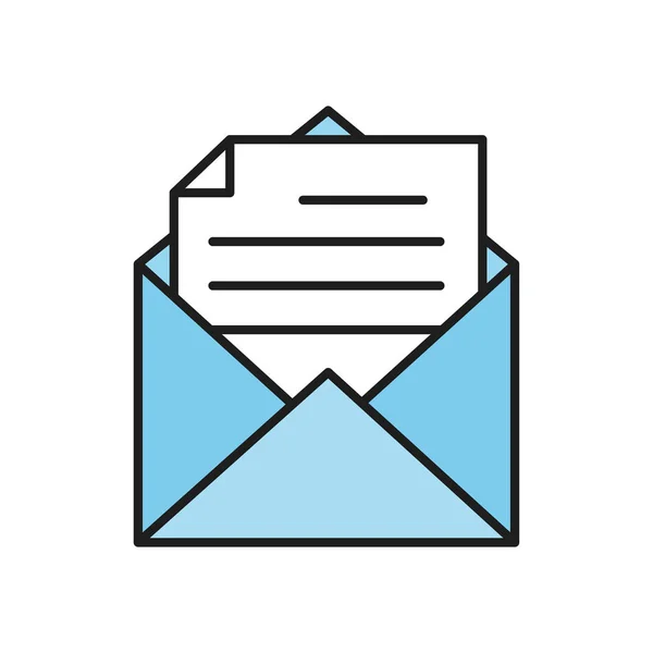 Kuvert ikoner med en bild av ett slutet brev. Pappersdokument inneslutna i ett kuvert. Leverans av korrespondens eller kontorsdokument. Vektor illustration. — Stock vektor