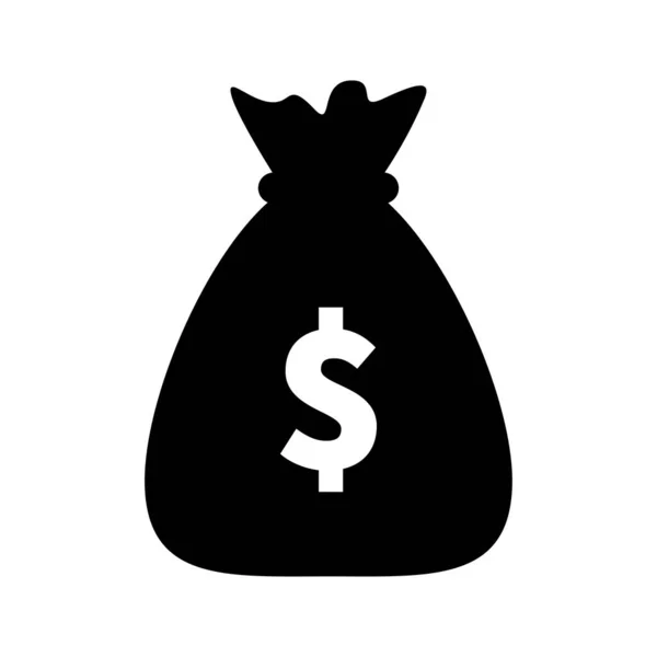 Icona della borsa dei soldi. Collezioni Moneybag. Illustrazione vettoriale . — Vettoriale Stock