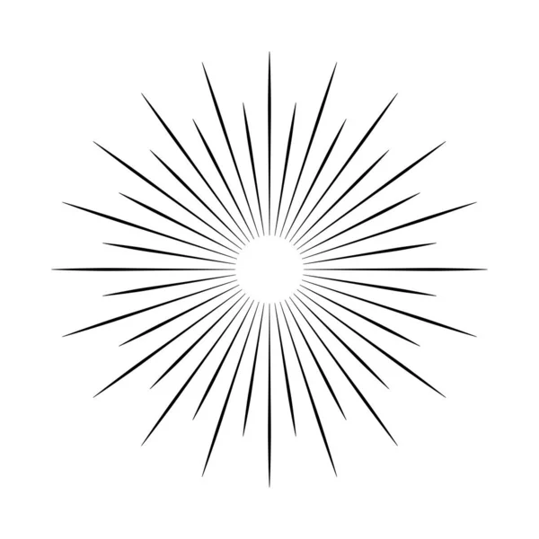 Sunburst-ikonen. Sunburst bästa kvalitet. Stjärna, fyrverkeri explosion, logotyp, emblem, tagg. Webbbanner. Vektor illustration. — Stock vektor