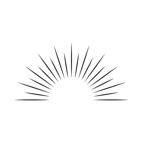 Pictograma Sunburst. Sunburst de cea mai bună calitate. Stea, explozie de artificii, logo, emblemă, etichetă. Banner web. Vector Illustration . — Vector de stoc