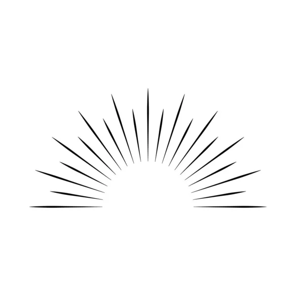 Ícone Sunburst. Sunburst melhor qualidade. Estrela, explosão de fogo de artifício, logotipo, emblema, tag. Banner da Web. Ilustração vetorial . —  Vetores de Stock