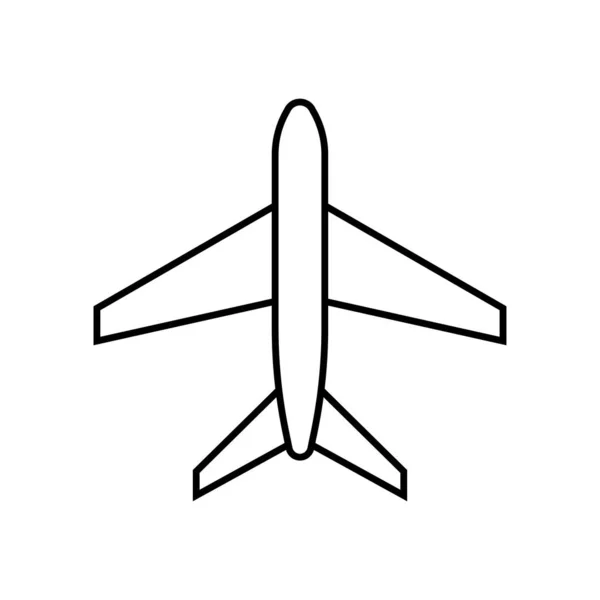 Flugzeug-Symbol. Flugzeug-Ikone, Passagierflugzeug, Flugzeug. Vektorillustration. — Stockvektor