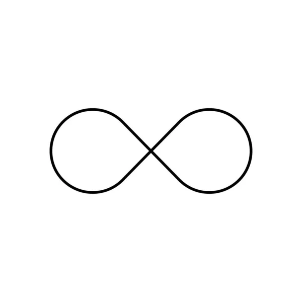 Icône symbole de l'infini. Infini illimité, sans fin, logo. Illustration vectorielle . — Image vectorielle