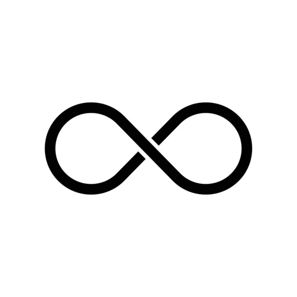 Icono de símbolo infinito. Infinito ilimitado, infinito, logotipo. Ilustración vectorial . — Vector de stock