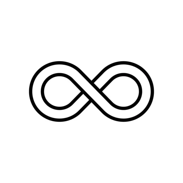 Ícone de símbolo infinito. Infinito ilimitado, infinito, logotipo. Ilustração vetorial . — Vetor de Stock