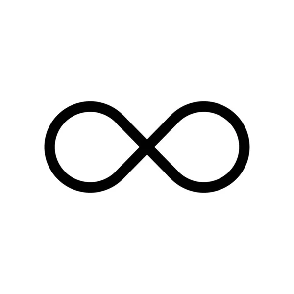 Icône symbole de l'infini. Infini illimité, sans fin, logo. Illustration vectorielle . — Image vectorielle