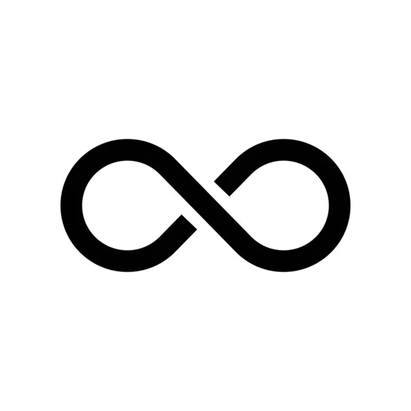 Icône symbole de l'infini. Infini illimité, sans fin, logo. Illustration vectorielle . — Image vectorielle