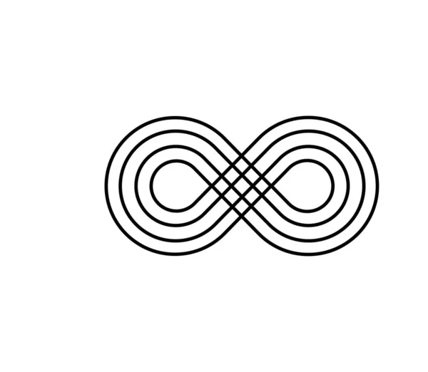 Ícone de símbolo infinito. Infinito ilimitado, infinito, logotipo. Ilustração vetorial . — Vetor de Stock