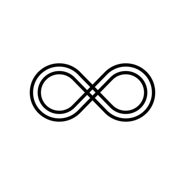 Ícone de símbolo infinito. Infinito ilimitado, infinito, logotipo. Ilustração vetorial . — Vetor de Stock