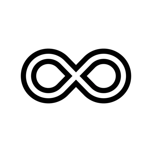 Ikona symbolu nieskończoności. Nieograniczona nieskończoność, nieograniczone, logo. Ilustracja wektorowa. — Wektor stockowy