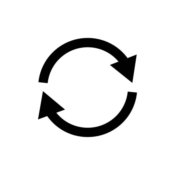 Circle arrow icon. Pictogram refresh reload. Element for websites. Vector illustration.