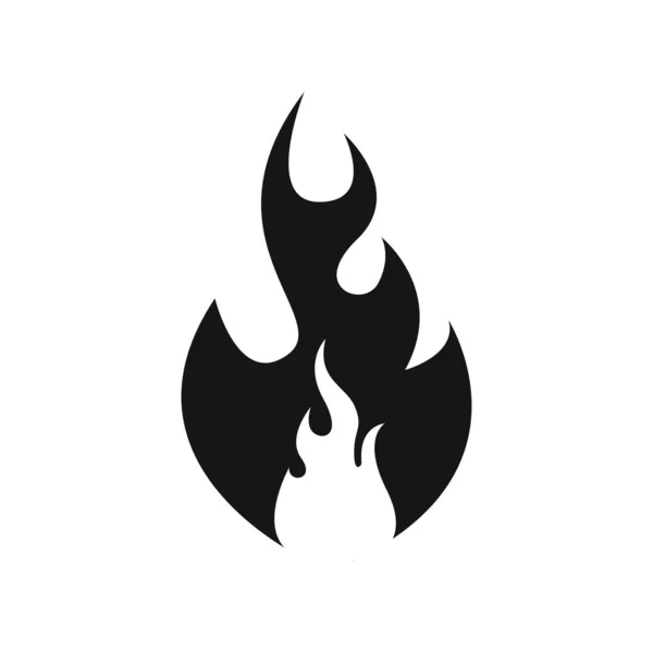 ícone de chama de fogo, ícone preto isolado no fundo branco 13744435 Vetor  no Vecteezy