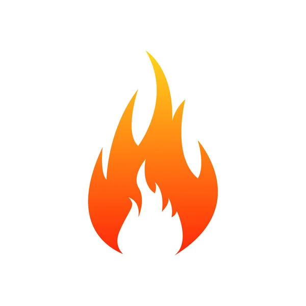 Yangın alevleri simgesi. Yangın silueti ve siyah ateş. Vektör çizimi. — Stok Vektör