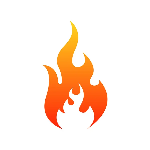 Tűz lángok ikonra. Tűz sziluett és fekete tüzet. Vektoros illusztráció. — Stock Vector