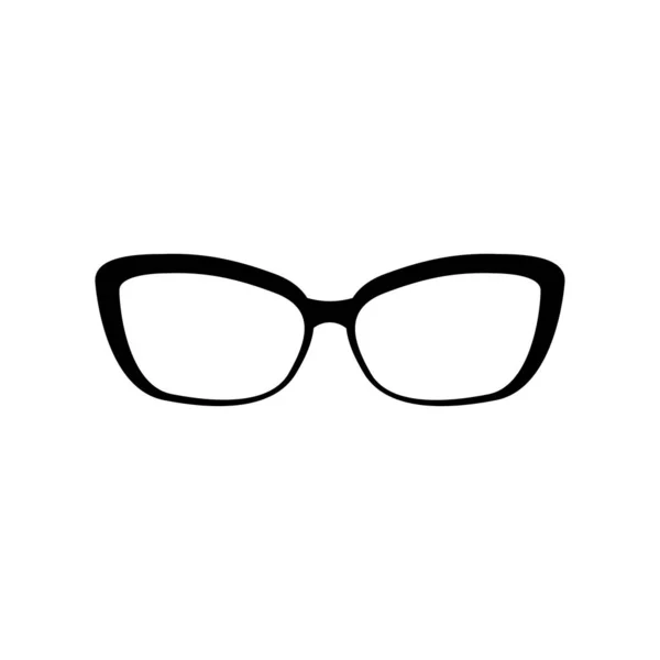 Brillensymbol. Sonnenbrille, schwarze Brille, Brille. Vektorillustration. — Stockvektor