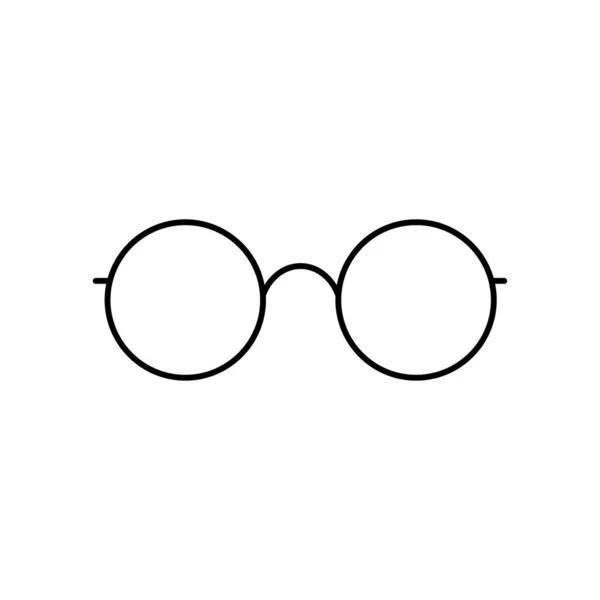 Ikon för glasögon. Solglasögon, svarta silhuetter Glasögon, glasögon. Vektor illustration. — Stock vektor