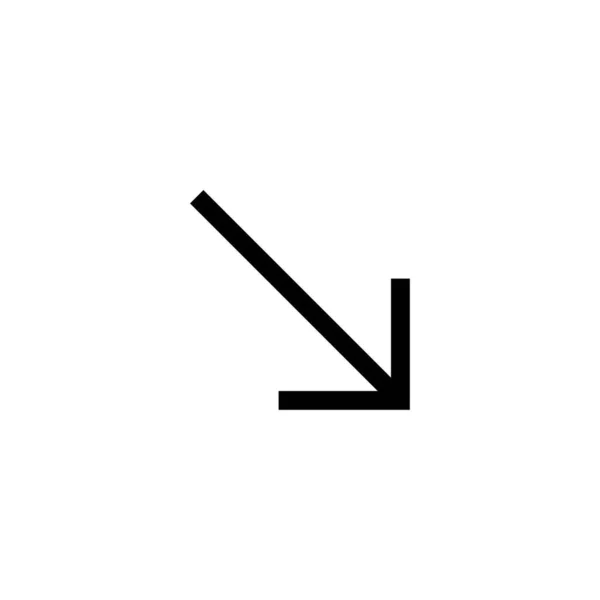 Flèche grande icône noire. Icône flèche. Curseur. Flèches simples modernes. Illustration vectorielle . — Image vectorielle