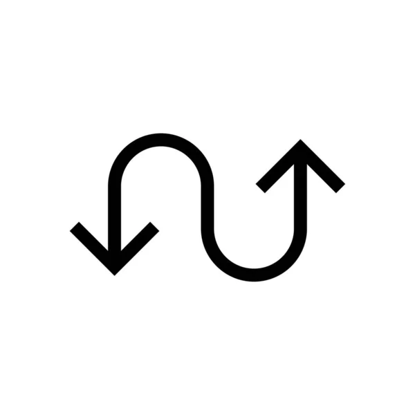 Arrow grande ícone preto. Ícone de seta. Cursor. Flechas simples modernas. Ilustração vetorial . — Vetor de Stock