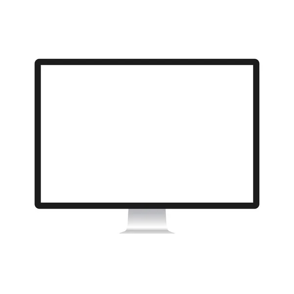 Computer icon. Electronic devices, web design vector template with computer. Flat design, vector illustration on background. — Stock Vector