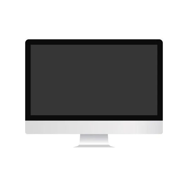 Computer icon. Electronic devices, web design vector template with computer. Flat design, vector illustration on background. — Stock Vector