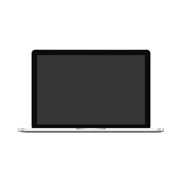 Ikona přenosného počítače. Elektronické zařízení, šablona vektoru návrhu webu s laptopem. Plochý design, vektorový obrázek na pozadí. — Stockový vektor