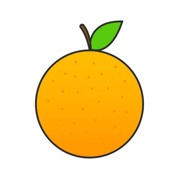 Sommarfrukt samling. Frukter apelsin. Vegetarisk och ekologisk mat. Vektor illustration. — Stock vektor