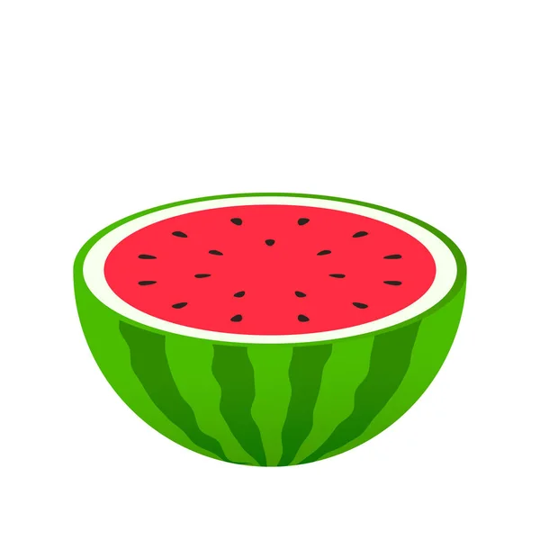 Colección de frutas de verano. Frutas sandía. Comida vegetariana y ecológica. Ilustración vectorial . — Vector de stock