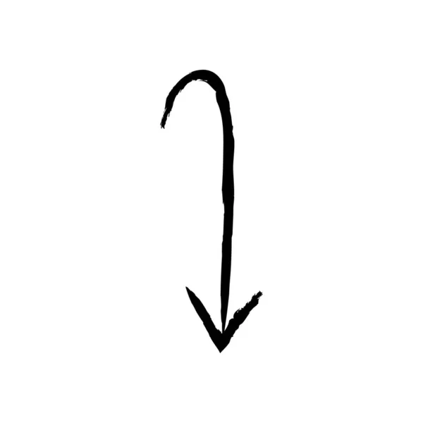Freccia grande icona nera. Icona della freccia. Cursore. Frecce semplici e moderne. Illustrazione vettoriale . — Vettoriale Stock