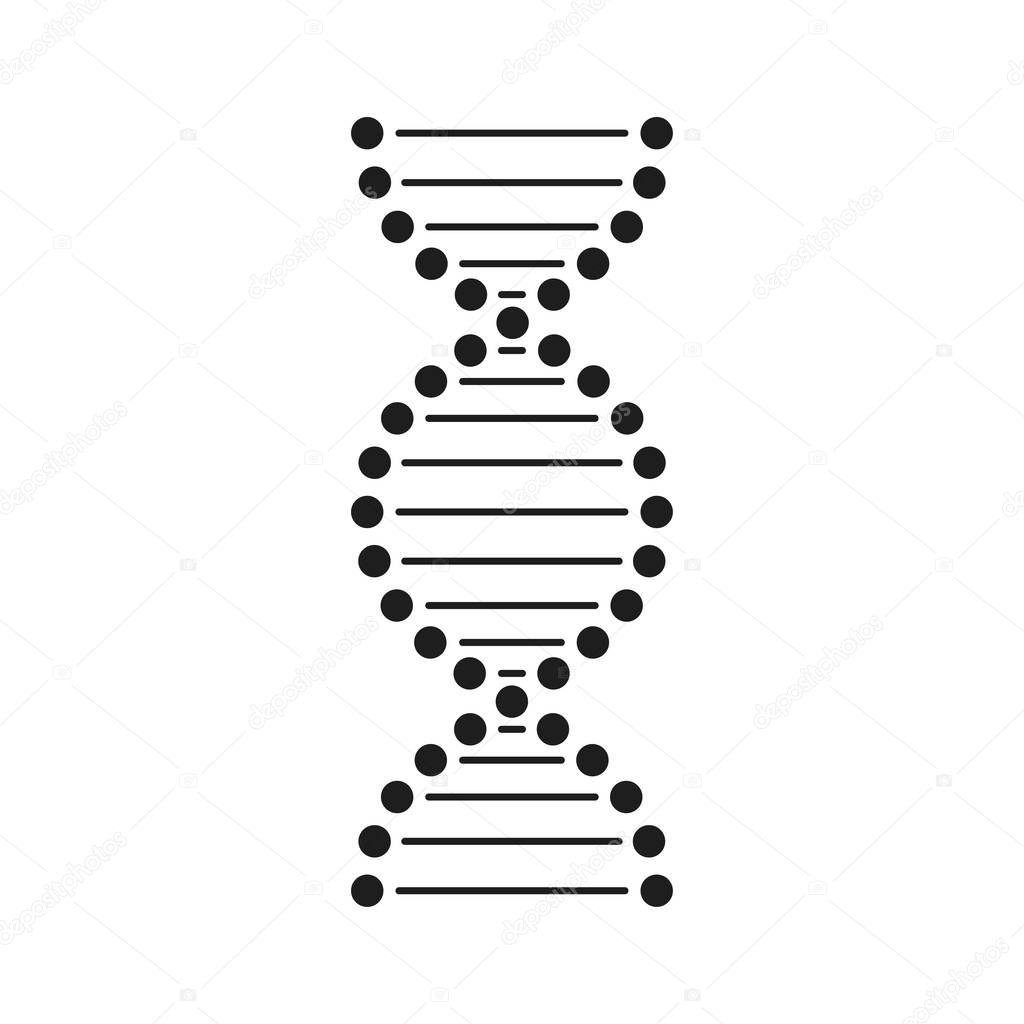 DNA abstract strand symbol set. Vector illustration.