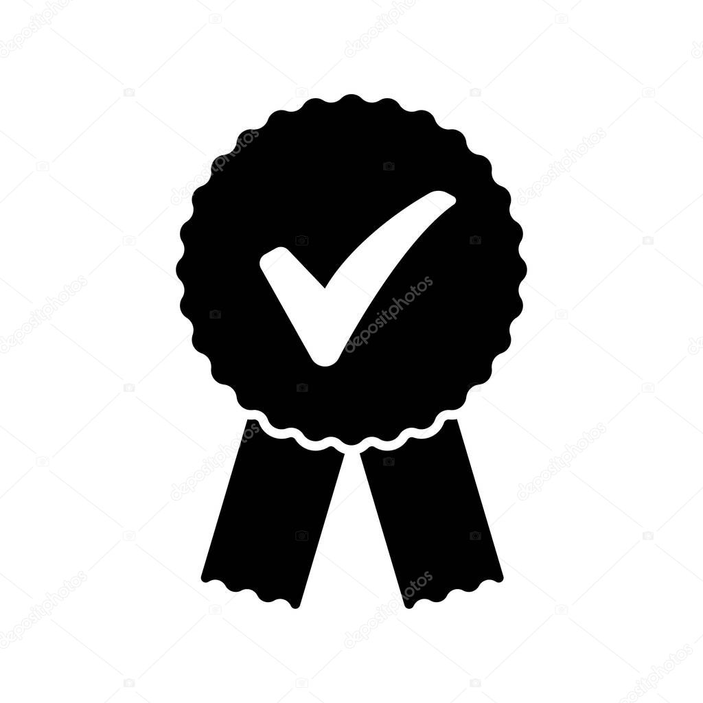 Green check mark and red cross icon set. Approved icon. Circle and square. Sticker with tick. Tick symbol in green color. Vector illustration