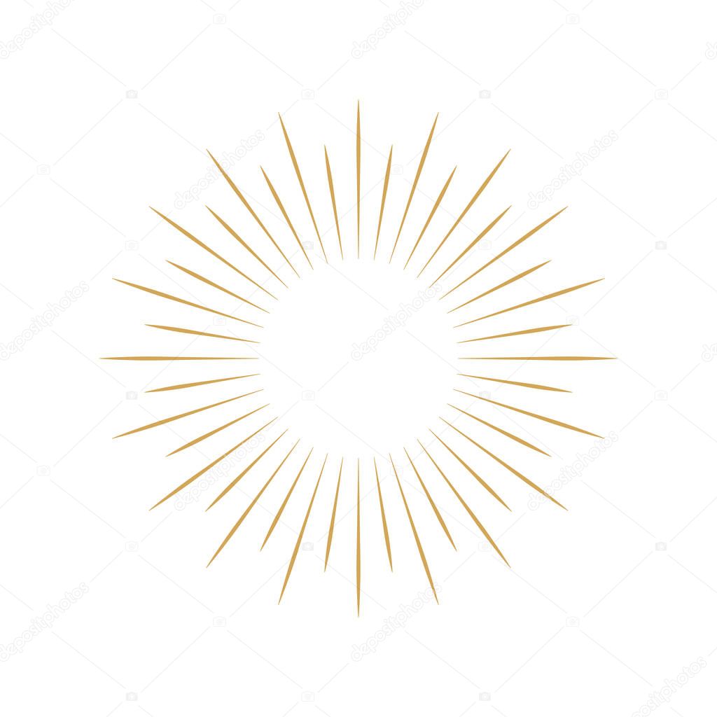 Sunburst icon. Sunburst best quality. Star, firework explosion, logo, emblem, tag. Web banner. Vector Illustration.