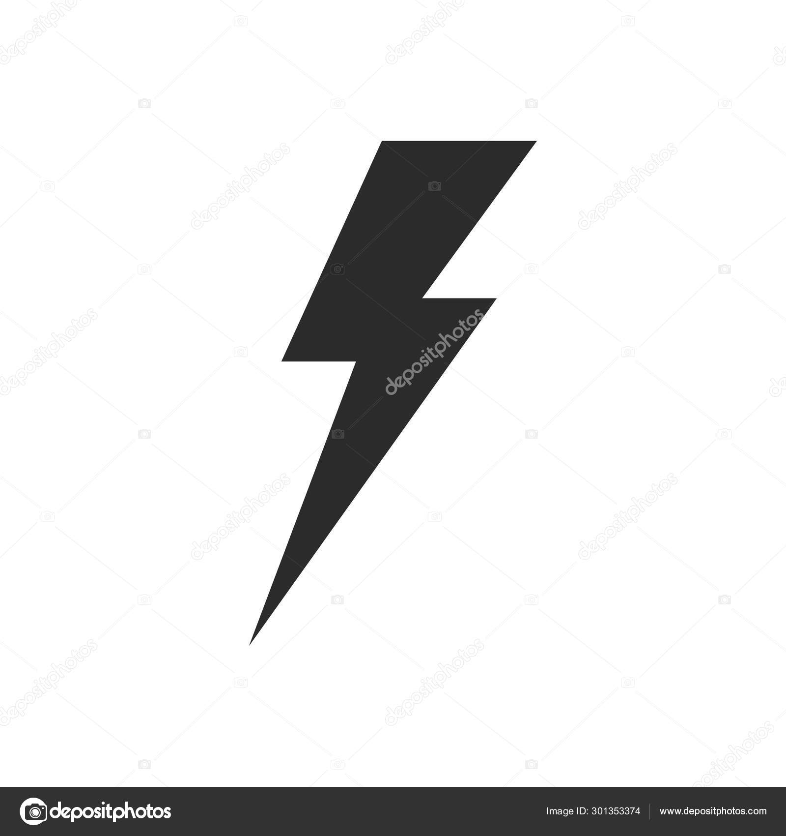 Lightning icon. Thunder and Bolt. Flash icon. Lightning bolt. Black and