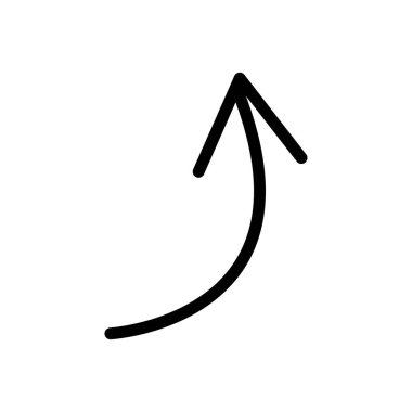 Ok büyük siyah simge. Ok simgesi. Imleç. Modern basit oklar. Vektör çizimi.