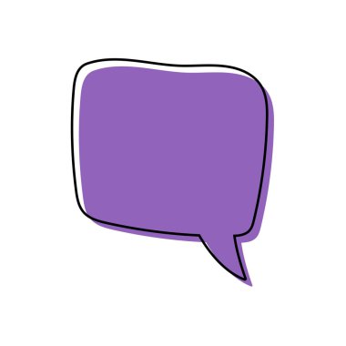 Konuşma baloncukları. Tırnak simgesi vektörü. Mesaj kabarcıkları sohbet. Boş retro boş komik kabarcık. Etiketler. İletişim balonları. Vektör çizimi.