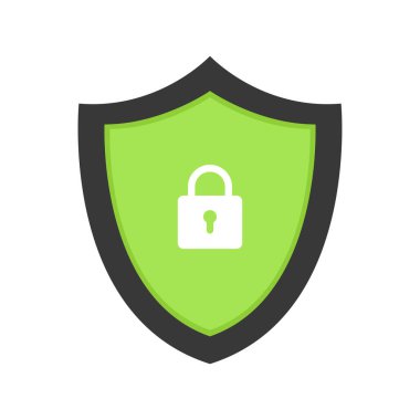 Veri güvenliği ve koruma. V ve x. Koruma, güvenlik, güvenlik simgelerini kontrol edin. Vektör çizimi.