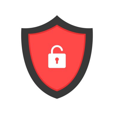 Veri güvenliği ve koruma. V ve x. Koruma, güvenlik, güvenlik simgelerini kontrol edin. Vektör çizimi.