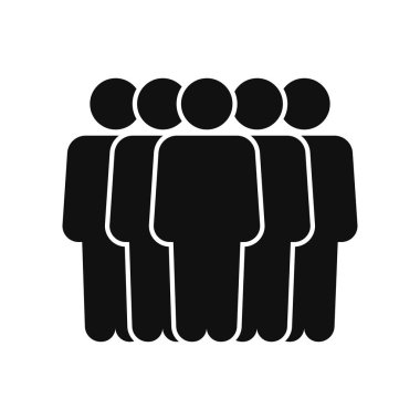 Takım çalışması simgesi. Takım çalışması, insanlar, destek, iş. Vektör çizimi.