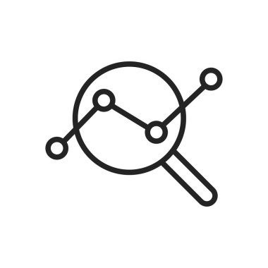 Satır stilinde Veri Analizi web simgeleri. Grafikler, Analiz, Büyük Veri, büyüme, grafik, araştırma. Vektör çizimi.