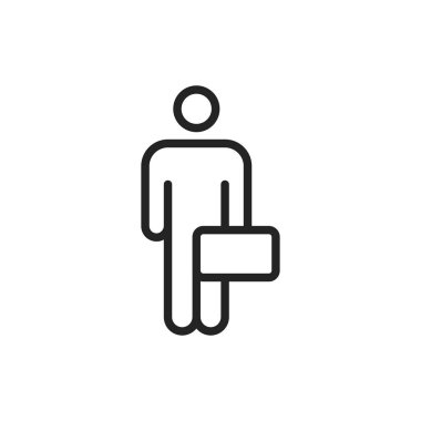 İş adamları ve ekip çalışması web simgeleri satır stilinde. İş, takım çalışması, liderlik, yönetici. Vektör çizimi.