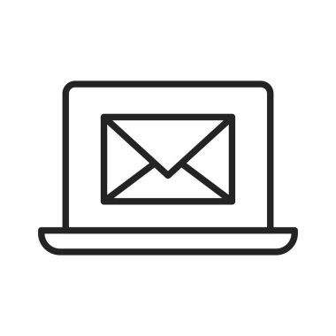 Satır stilinde Bize Ulaşın simgeleri. Web ve mobil simgesi. Sohbet, destek, mesaj, telefon. Vektör çizimi.