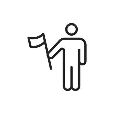 Satır stilinde takım çalışması simgeleri. Takım Çalışması, insanlar, destek, iş. Vektör çizimi.