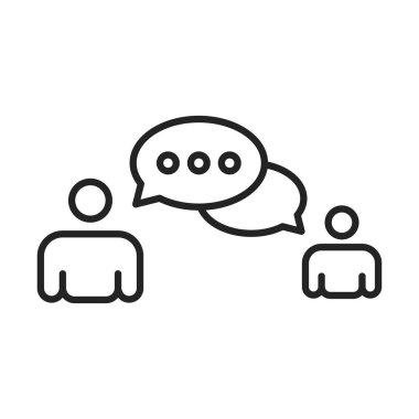 Satır stilinde takım çalışması simgeleri. Takım Çalışması, insanlar, destek, iş. Vektör çizimi.