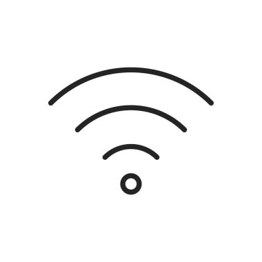 Aygıt ve teknoloji web simgeleri satır stilinde. Bilgisayar monitörü, akıllı telefon, tablet ve dizüstü bilgisayar. Vektör çizimi.