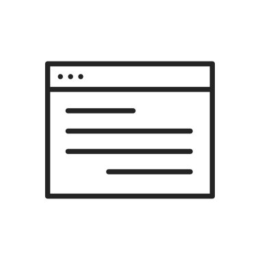 Aygıt ve teknoloji web simgeleri satır stilinde. Bilgisayar monitörü, akıllı telefon, tablet ve dizüstü bilgisayar. Vektör çizimi.