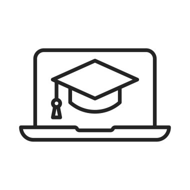 Eğitim ve Öğrenme web simgeleri satır tarzında. Okul, üniversite, ders kitabı, öğrenme. Vektör çizimi.