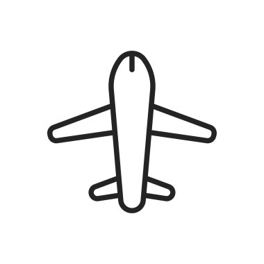 Web simgelerini satır stilinde taşıyın. Tren, Uçak, araba, otobüs, helikopter, bisiklet Vektör illüstrasyon.