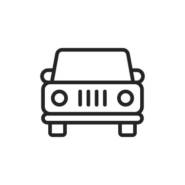 Web simgelerini satır stilinde taşıyın. Tren, Uçak, araba, otobüs, helikopter, bisiklet Vektör illüstrasyon.